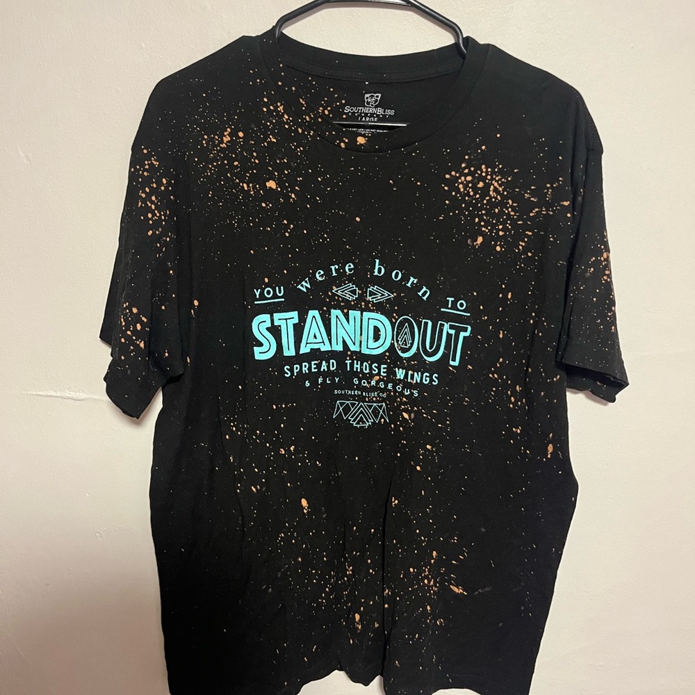 Standout Black and Orange Splatter Tee